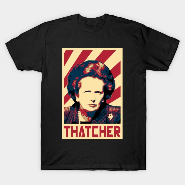 Margaret Thatcher Retro Propaganda T-Shirt by Nerd_art